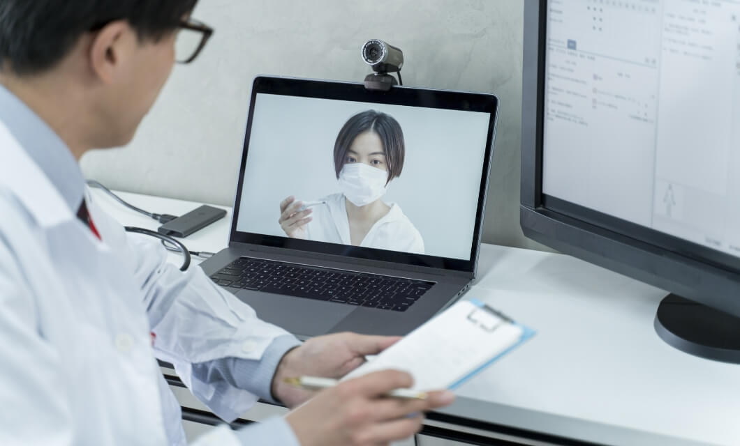 定期的な外来受診が自宅で医師と会話ができます